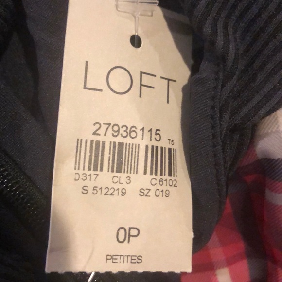 LOFT Petite Striped Tie Waist Flare Pocket Dress - Picture 6 of 7